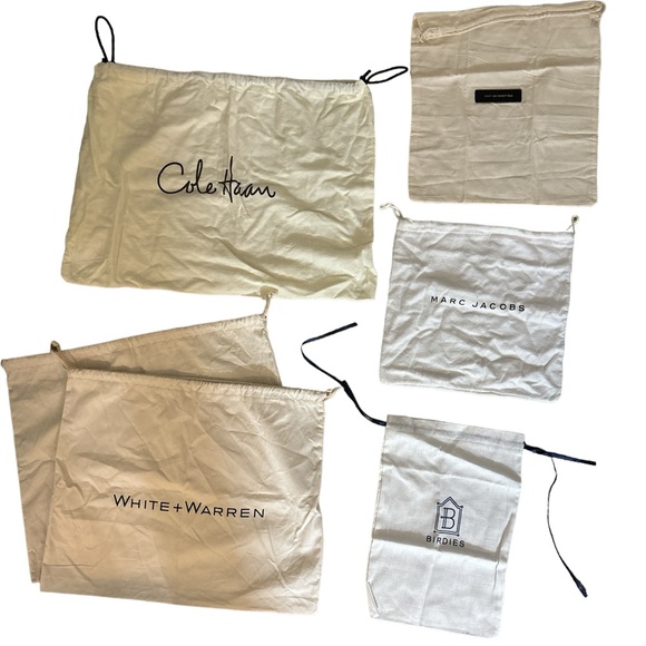 Set of 6 Designer Dust Bags (Marc Jacobs, Cole Haan, Birdies & More) - Picture 1 of 1